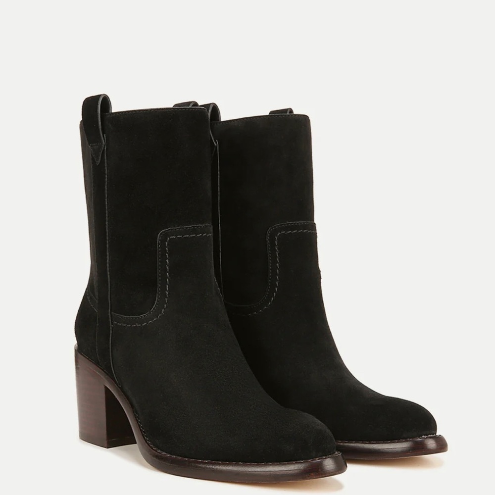 Brand New Veronica Beard Suede Bootie in Black Size 6